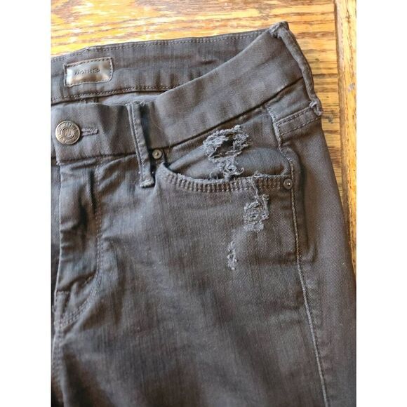 MOTHER The Looker Ankle Fray Jeans  in Guilty As Sin  Size 25 - Picture 7 of 7